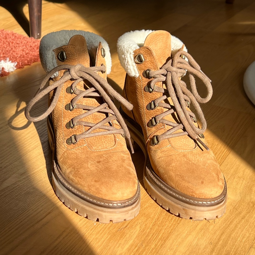 M. Gemi Alpi Suede & Shearling Lugsole boot